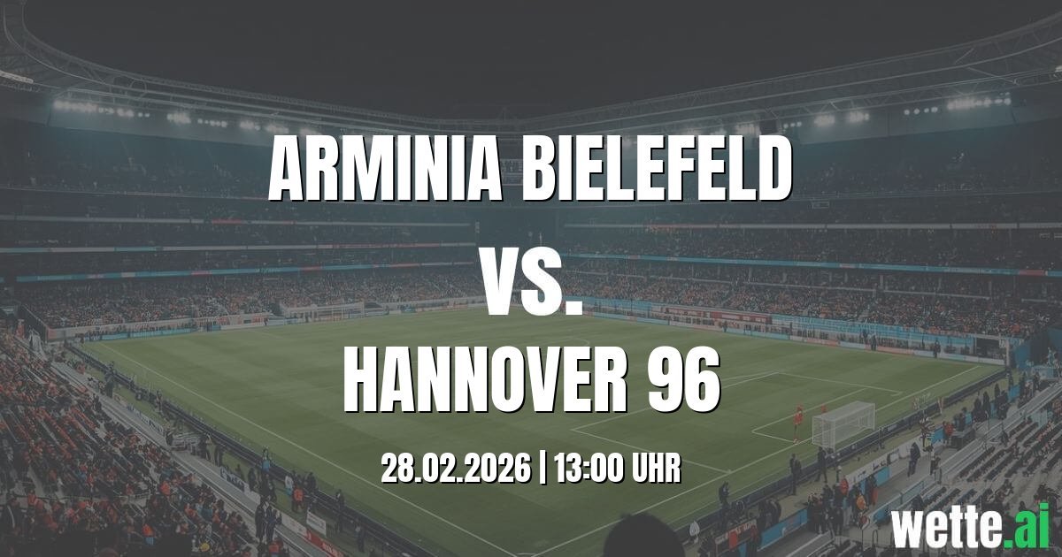 KI Prognose für das Spiel Arminia Bielefeld gegen Hannover 96