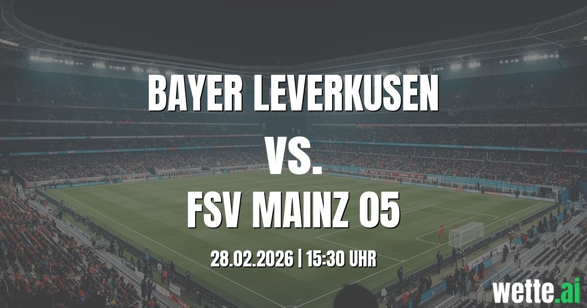 Bayer Leverkusen vs. FSV Mainz 05 Prognose