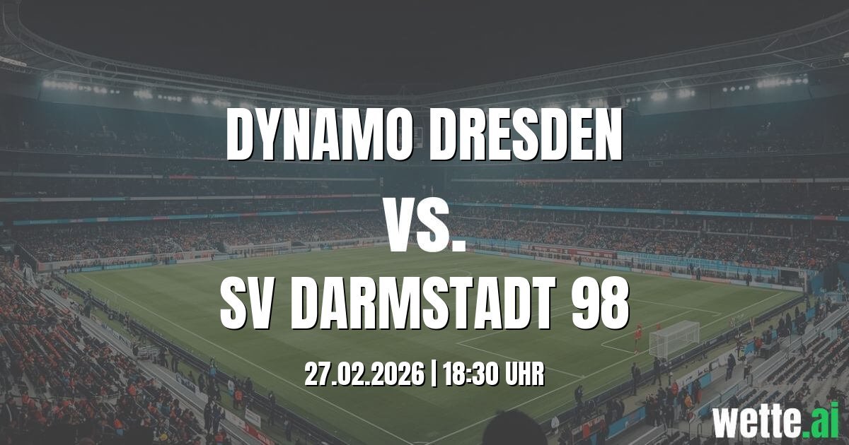 Fußball Vorhersage Dynamo Dresden - SV Darmstadt 98