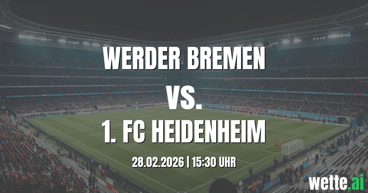 Werder Bremen vs 1. FC Heidenheim KI Statistik und Form