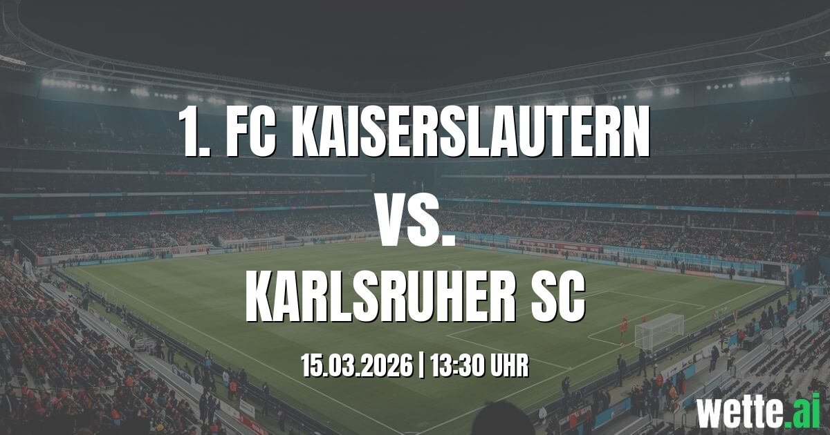 Prognose 1. FC Kaiserslautern gegen Karlsruher SC heute