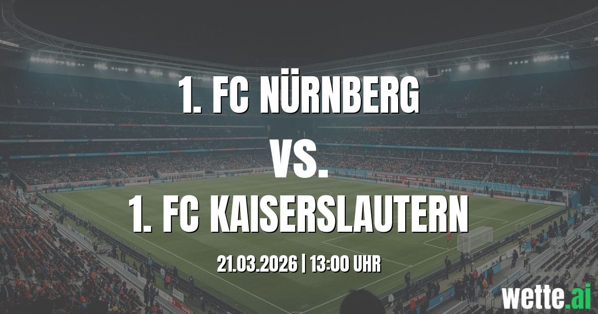 KI Prognose für das Spiel 1. FC Nürnberg gegen 1. FC Kaiserslautern