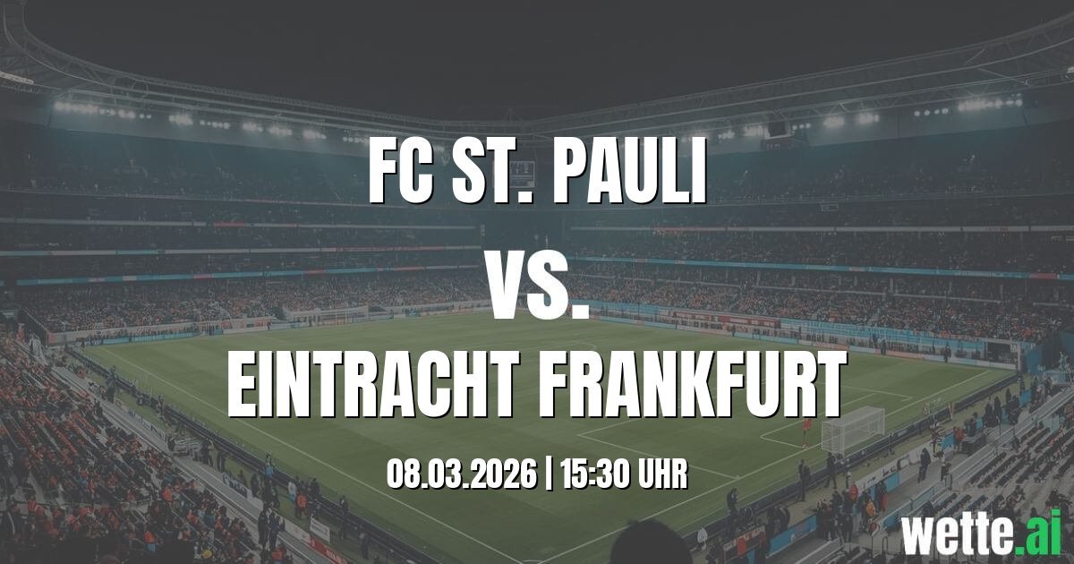 KI Prognose für das Spiel FC St. Pauli gegen Eintracht Frankfurt