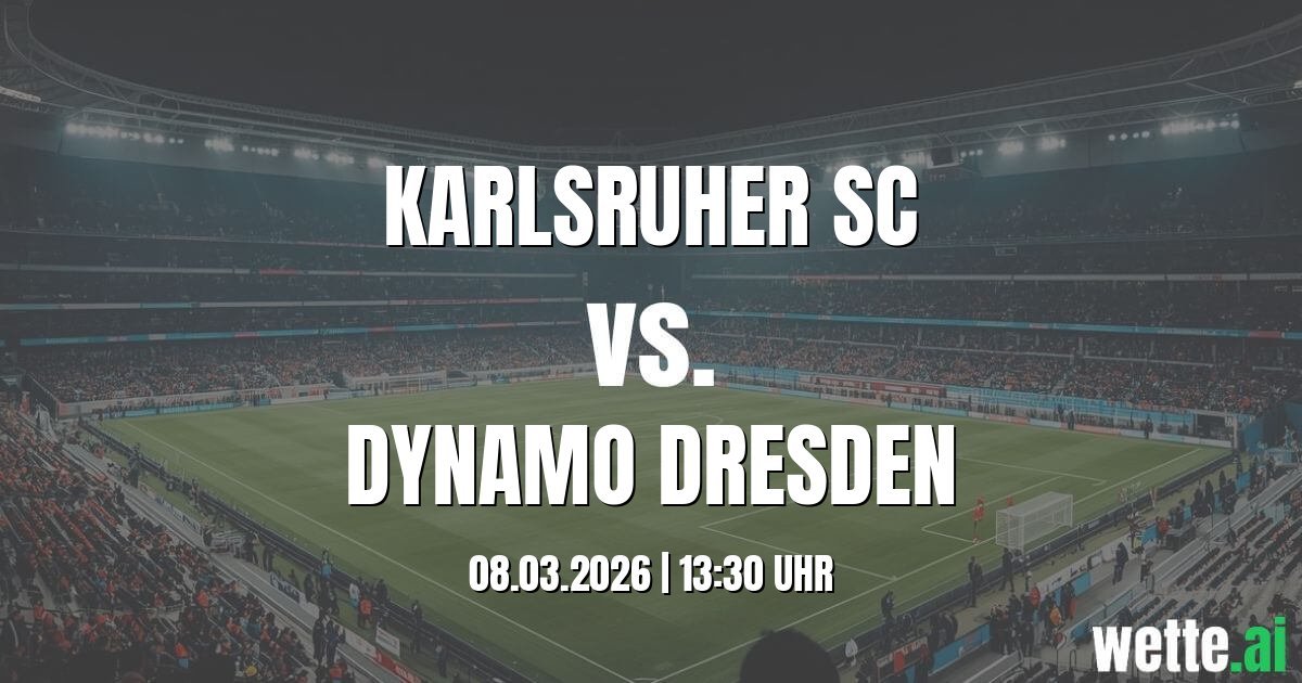 Wett Tipp und Datenanalyse: Karlsruher SC vs. Dynamo Dresden