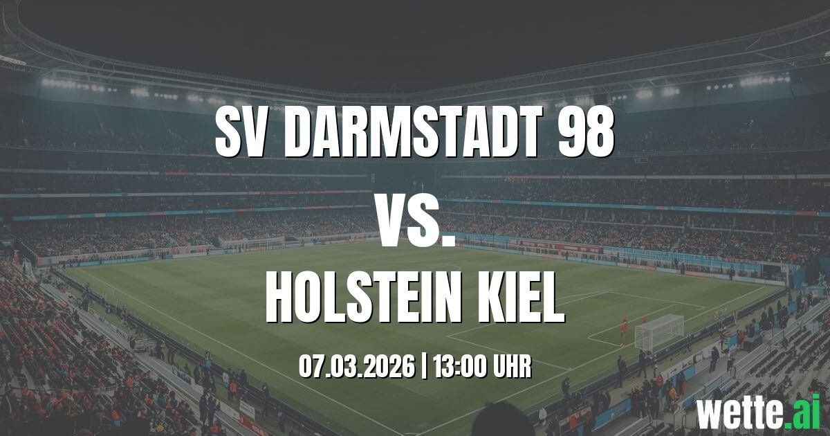 SV Darmstadt 98 vs Holstein Kiel KI Statistik und Form