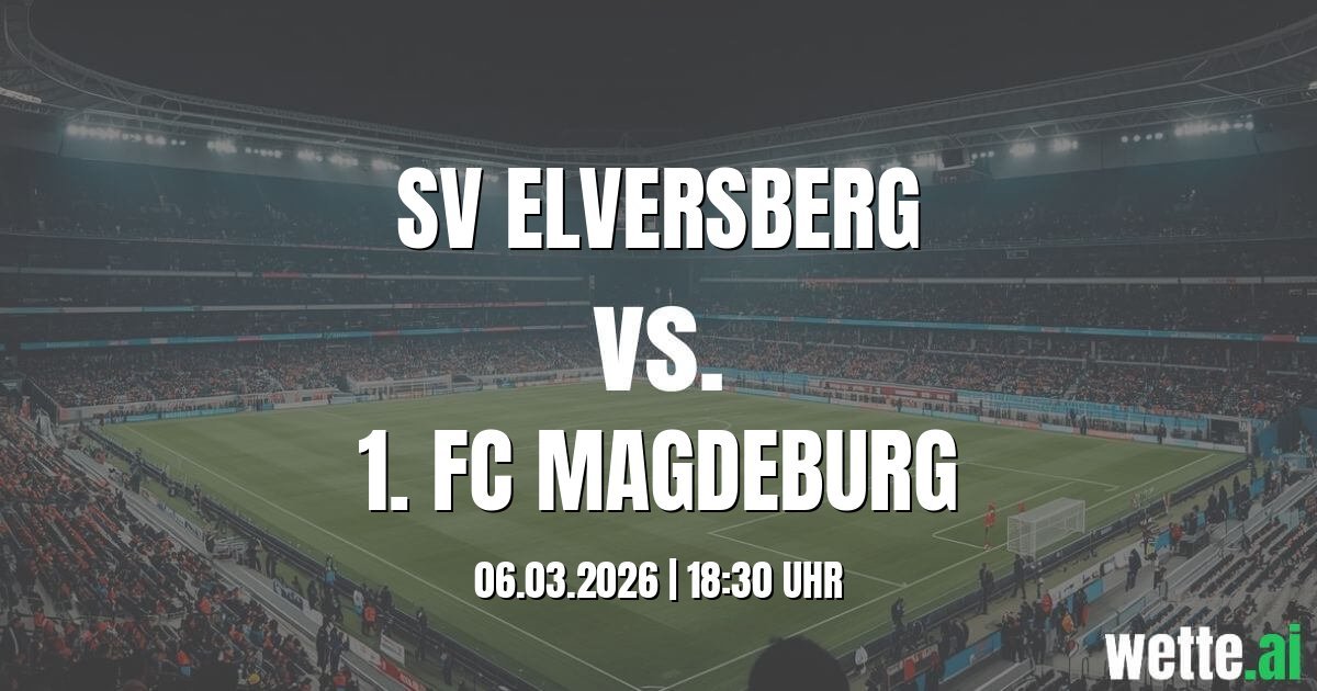 KI Prognose für das Spiel SV Elversberg gegen 1. FC Magdeburg